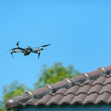 Drone aerial roof and chimney inspection in Hampshire
